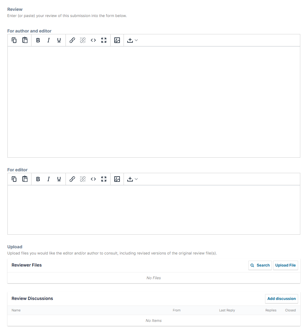 Upload  Review Form